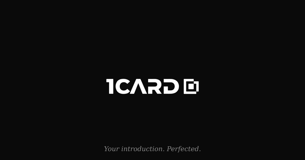 Collections | 1Card Premium NFC Business Cards | 1Card